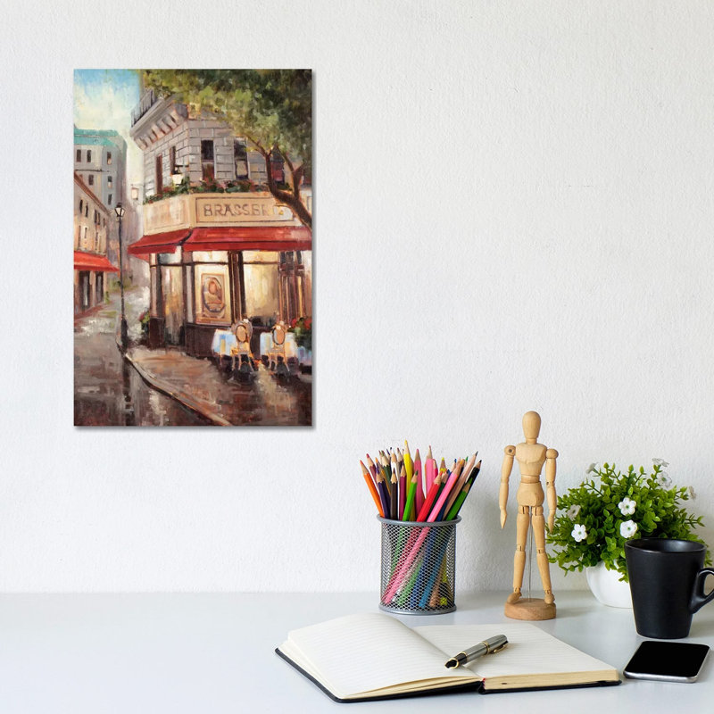 Parisian Stroll by Joseph Cates - Wrapped Canvas Print, 20.32 cm H x 30.48 cm W