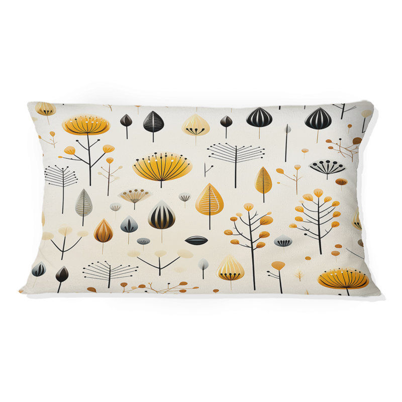 Scandinavian Midcentury Harmony - Coussin décoratif abstrait Coral Reef multicolore azur - Coussin décoratif