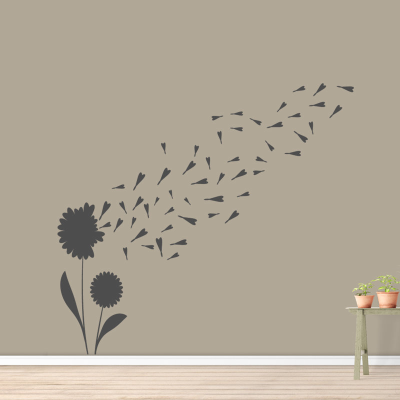 Plants & Flowers Non-Wall Damaging, Dark Gray