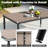 Patio PVC-coated polyester Dining Table Set With Umbrella Hole And Swivel Chairs-492265480