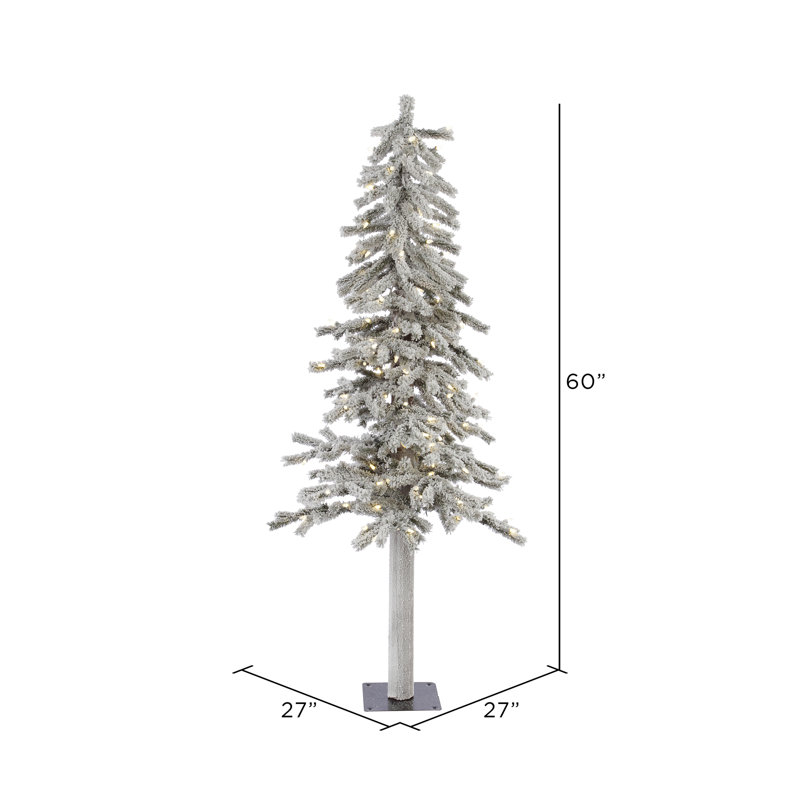 5' Lighted Pine Christmas Tree