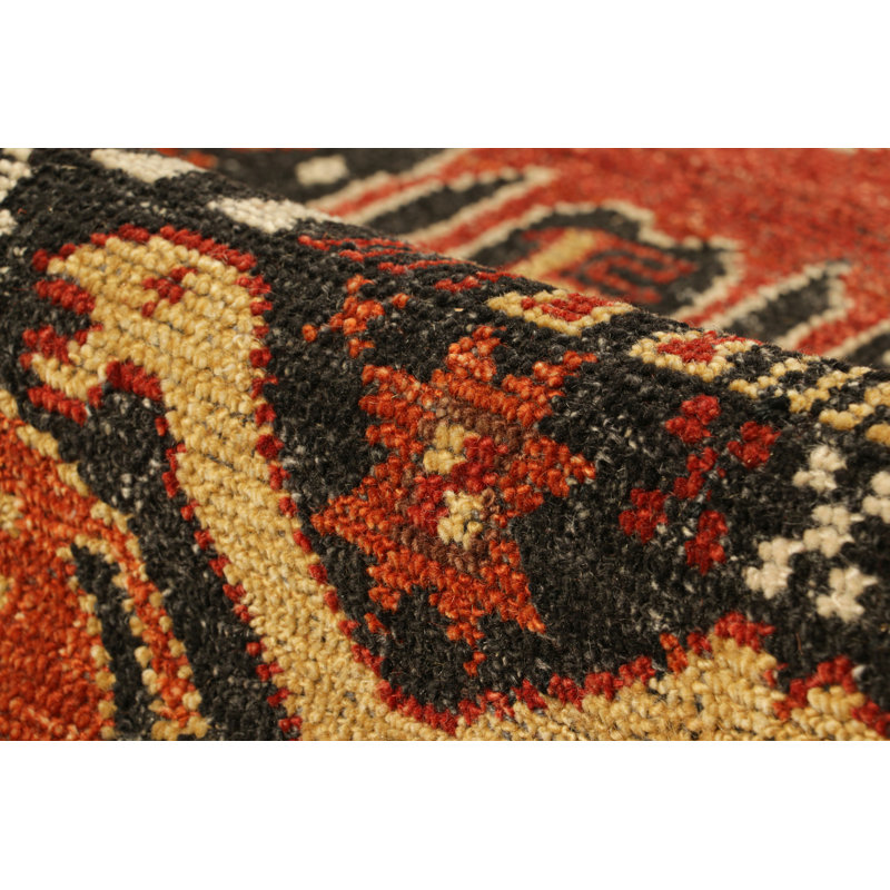 Rug & Kilim’S Shirvan Style Rug With Geometric Camel Pictorials, Rectangle 3'1" x 4'1"