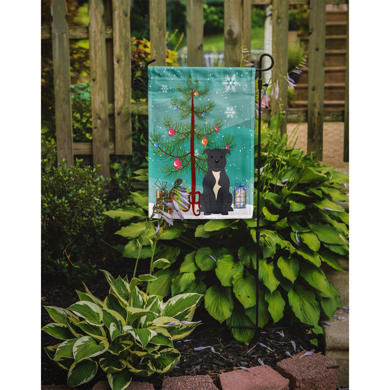 Silloth Double Sided Polyester Animal Garden Flag, Blue Staffordshire Bull, 15" H x 11" W x 0.01" D, Garden Flag