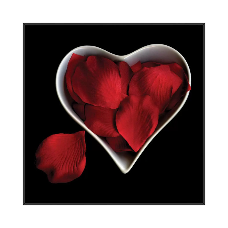 " Love Overflowing " by Magda Indigo, 18" H x 18" W x 1.5" D, Black Framed Canvas, No Matte