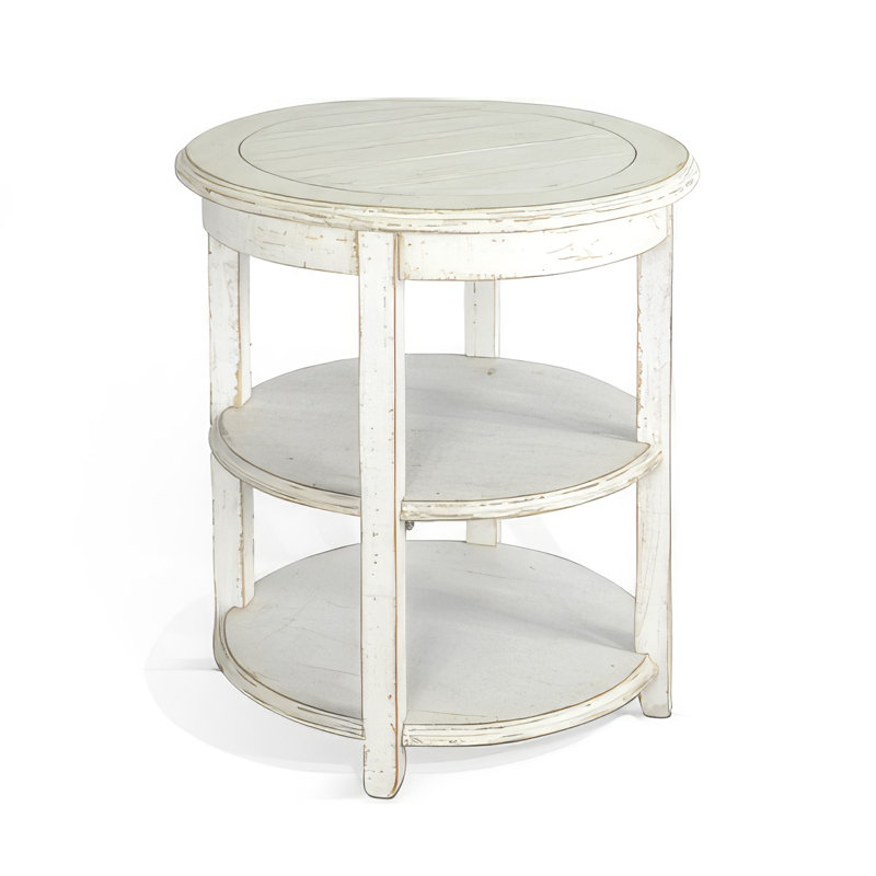 Komor Tray Top End Table, White