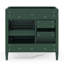 Meuble-lavabo de salle de bain 36 po sans lavabo supérieur, armoire de rangement moderne avec 2 tiroirs et un tiroir basculant, structure en bois massif-135660469