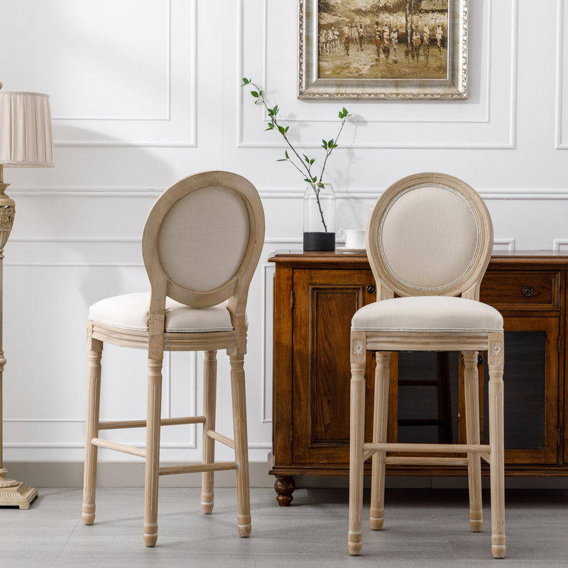 Upholstered Counter Stool, Beige