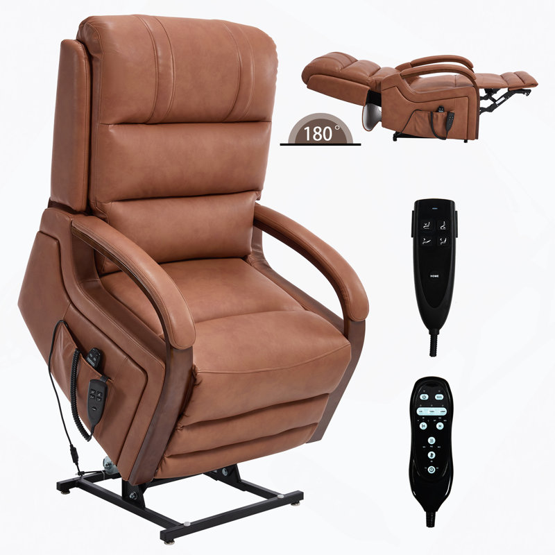Fauteuil inclinable Power Leatheraire Lift, Orange