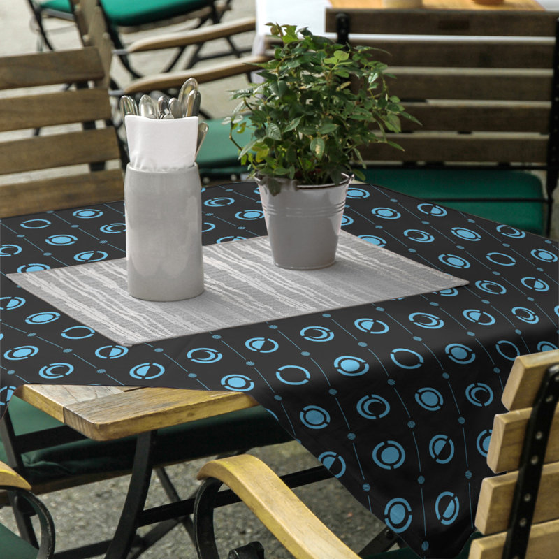 Nappe des phases de lune classiques, Noir / bleu sarcelle