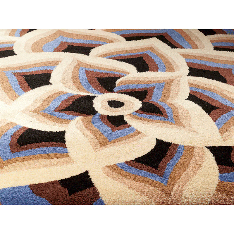 Tapis crème à motif floral Colford, Rectangle 3 pi 9 po x 4 pi 9 po