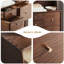 Armoire d'appoint moderne en bois massif de couleur noyer noir