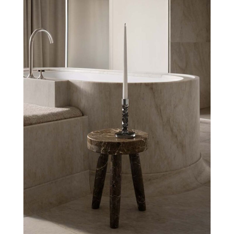 Carat Crystal Tabletop Candlestick, 7.2" H x 4" W x 4" D