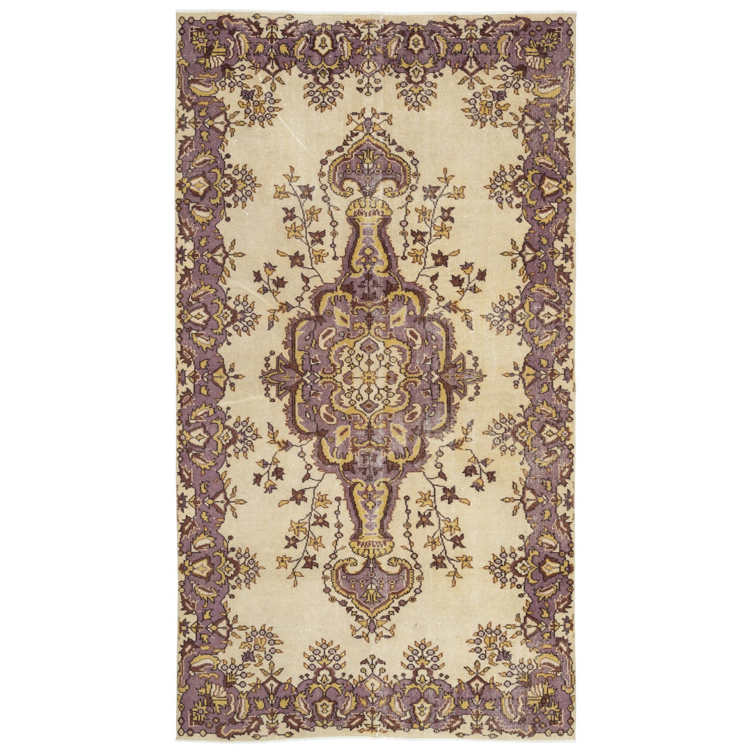 Naoma Beige Vintage Wool Handmade Area Rug