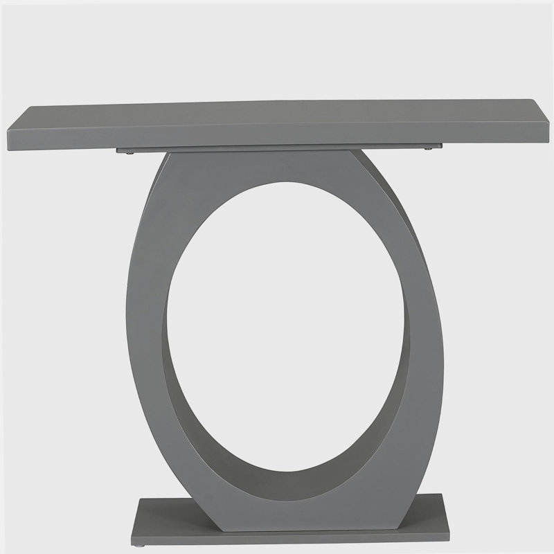 Modern 39.43" Criss-Cross Console Table, Gray