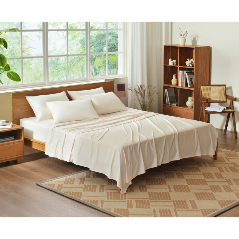 Drap de luxe respirant REST® Evercool® pour le sommeil chaud et les sueurs nocturnes, Grand (19 po x 29 po), Neige, ivoire