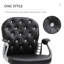 Fauteuil de bureau en cuir noir Pu, chaise de bureau capitonnée à boutons, avec accoudoirs rembourrés, hauteur réglable et roulettes pivotantes-2120415041