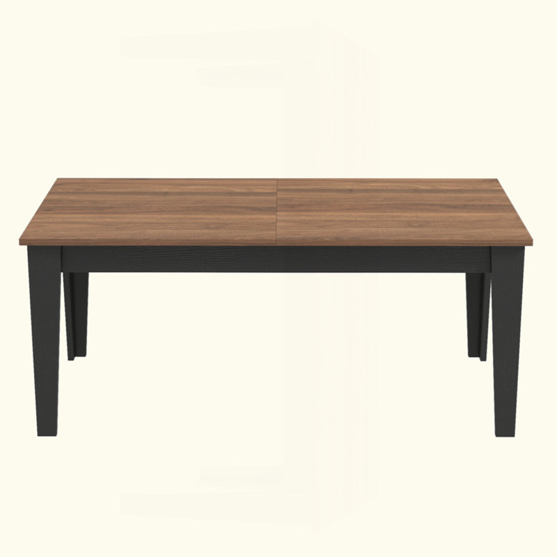 Table de salle à manger, grande table de cuisine extensible de 106,3 po, Noir