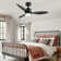 Kyptin 42" 3-blade Downrod Mount Ceiling Fan with LED Lights and Remote Control