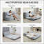 Matelas pliant contemporain moelleux et large, tissu ultra-doux, conception réglable pour le confort et la polyvalence, gris clair
