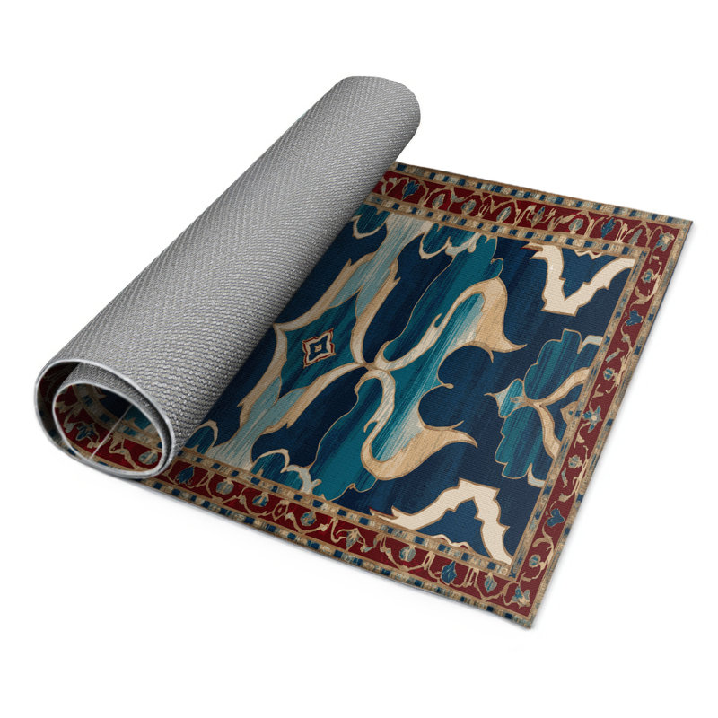 Tapis d'intérieur et d'extérieur mauve Persian, Rectangulaire 8 pi x 10 pi
