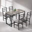 Ensemble de table de salle à manger Mid-Century 5 pièces avec 4 chaises, durable et élégant pour la cuisine et la salle à manger