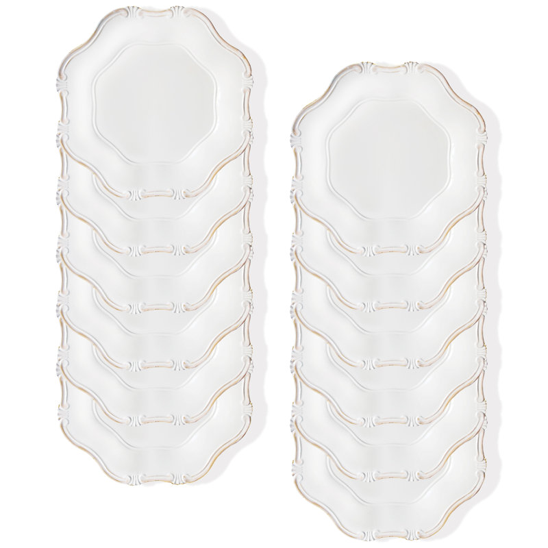 Plat de service 13 po, Blanc