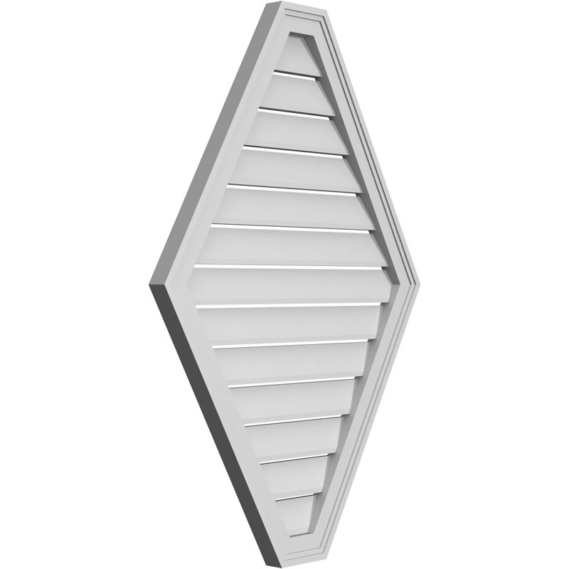 Évent horizontal fonctionnel à pignon en uréthane à surface horizontale Signature, H 40 po x l 28 po x P 1,5 po