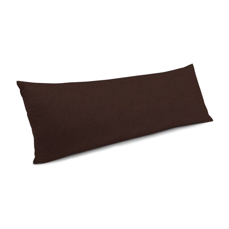 ClassicVelvet Throw Pillow, 12" H x 24" W, Chocolate Brown, Down Blend