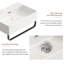 Lavabo de salle de bain mural avec porte-serviettes, lavabo vasque en céramique peu encombrant avec trou de robinet