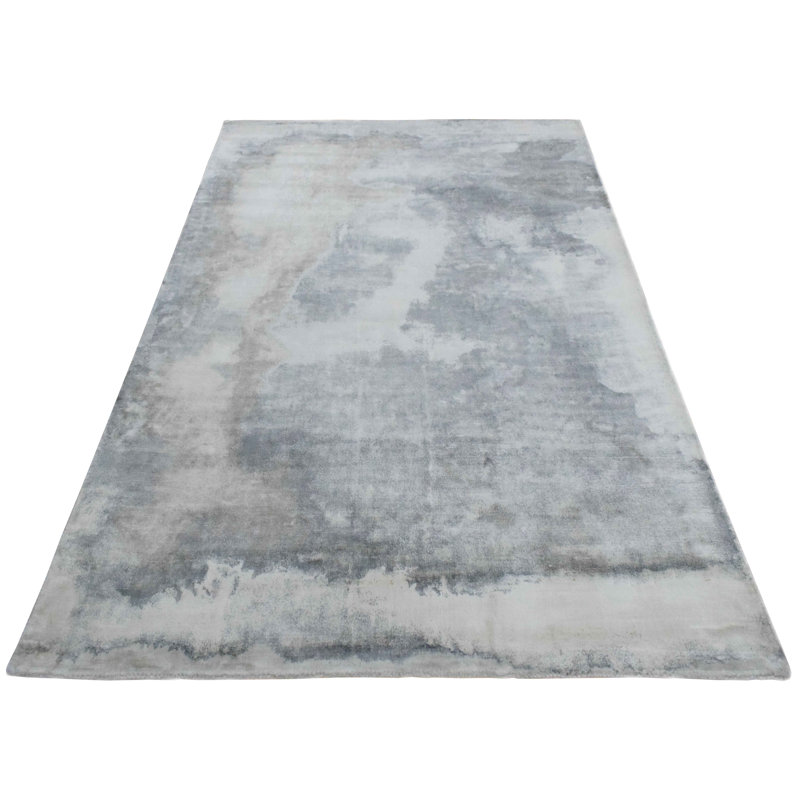 Tapis gris tissé à la main et à plat