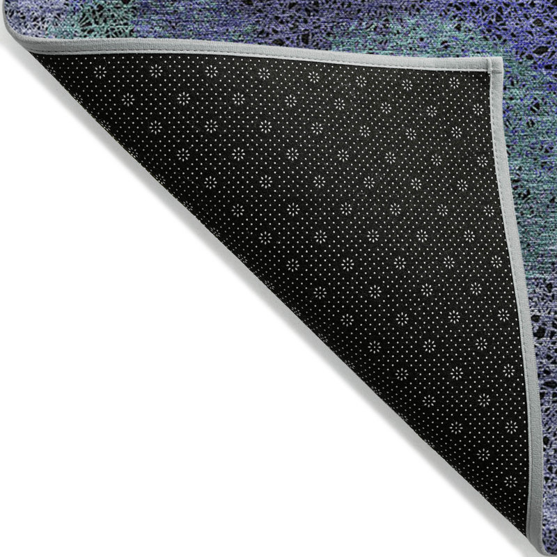 Tapis d'intérieur lavable à pois mauve 3 pi x 5 pi