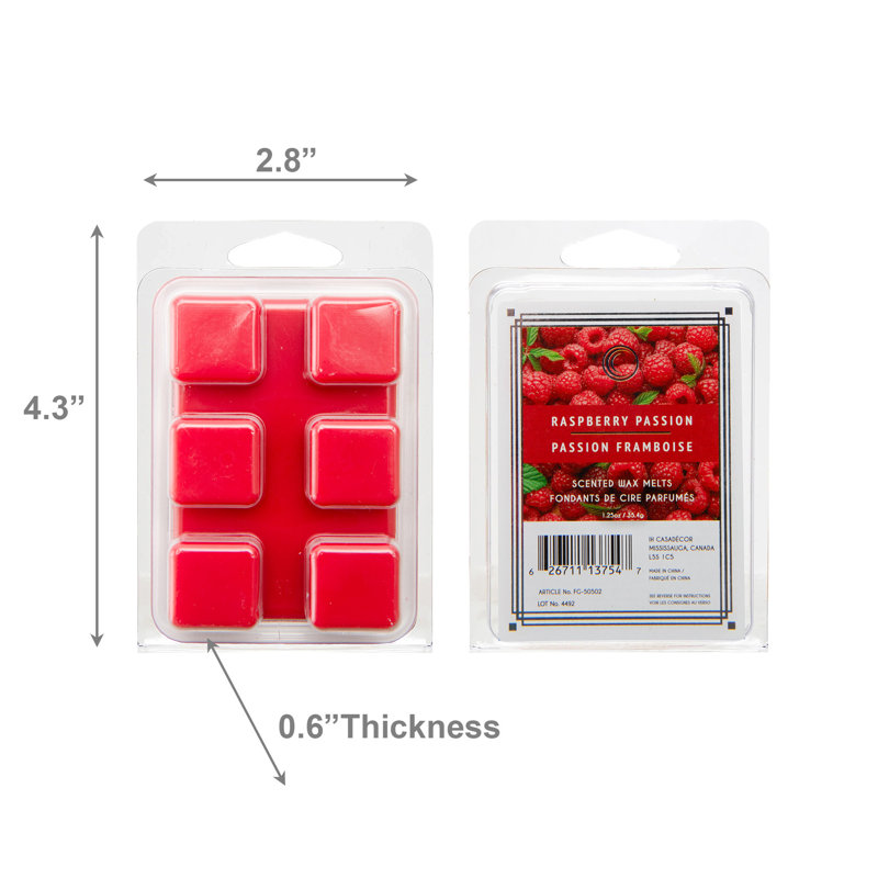 Ensemble de 12 framboises parfumées à la cire parfumée 12 pièces Haight