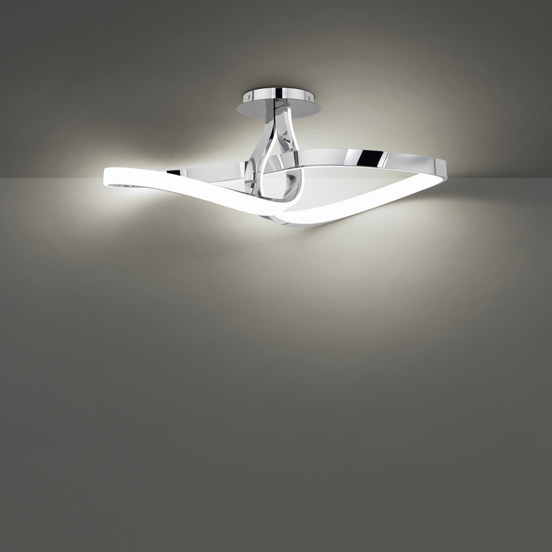 Mobius LED Semi-Flush Mount, Chrome