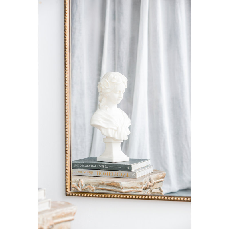 Miroir de conception classique avec cadre d'inspiration baroque pour salle de bain, 42,03 po x 24,25 po, Doré