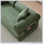 Canapé-lit convertible à compression avec coussins de soutien lombaire, accoudoirs et revêtement en velours côtelé pour un confort optimal dans le salon et la chambre.