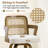 26.77" Upholstered Cane Back Counter & Bar Stool With Armrest-2029997023-2029997033
