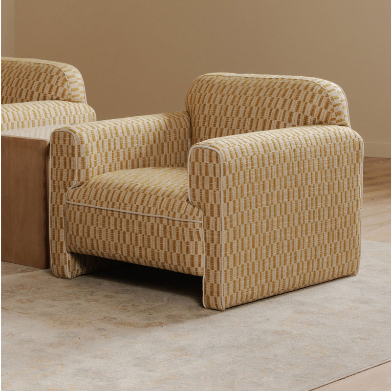 Bieke Accent Chair Chartreuse, Green, Abstract