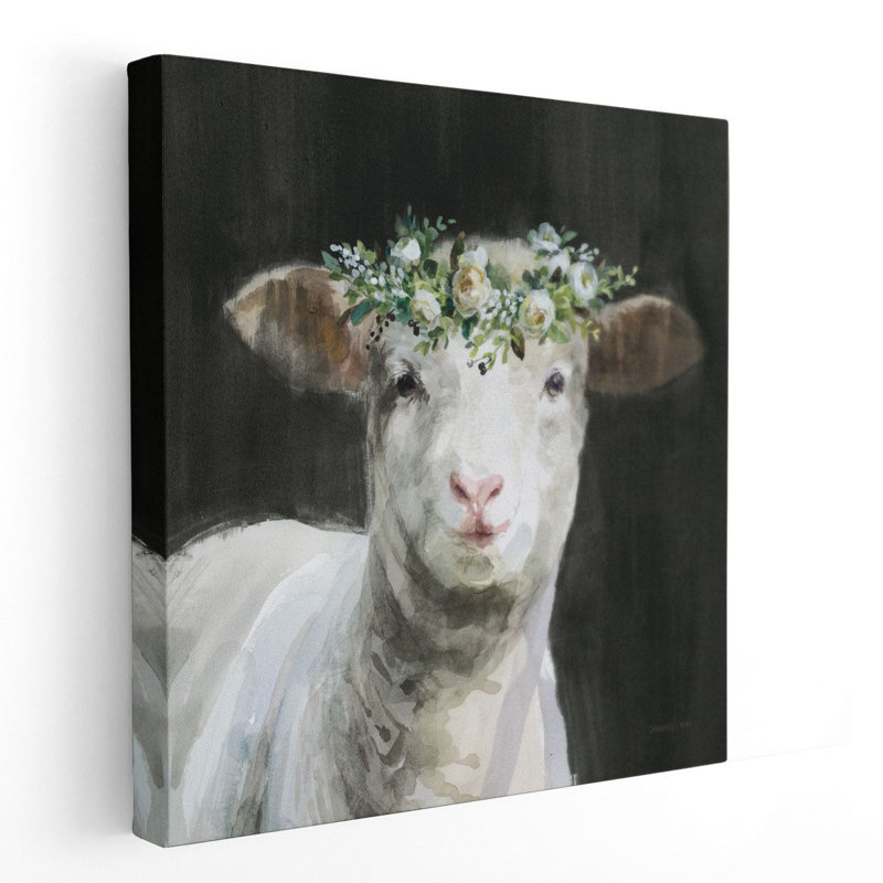 Barnyard Whimsy II - Canvas Print Wall Art, 12" H x 12" W