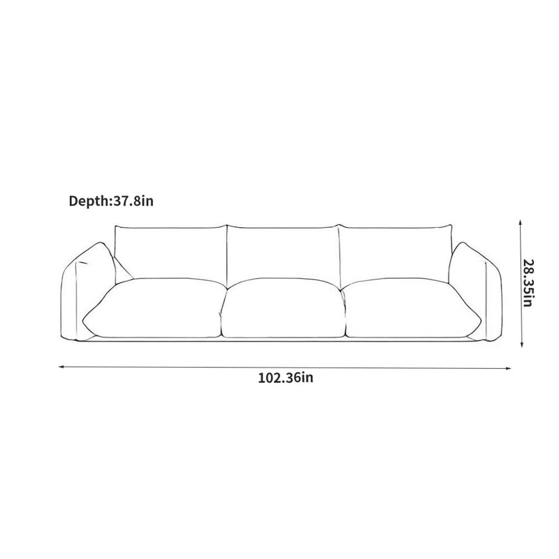 Canapé décontracté en tissu simple
