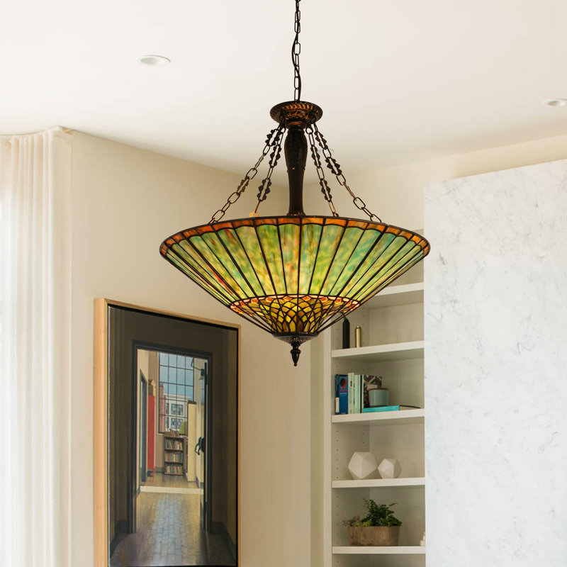 5-light Dimmable Tiffany Chandelier