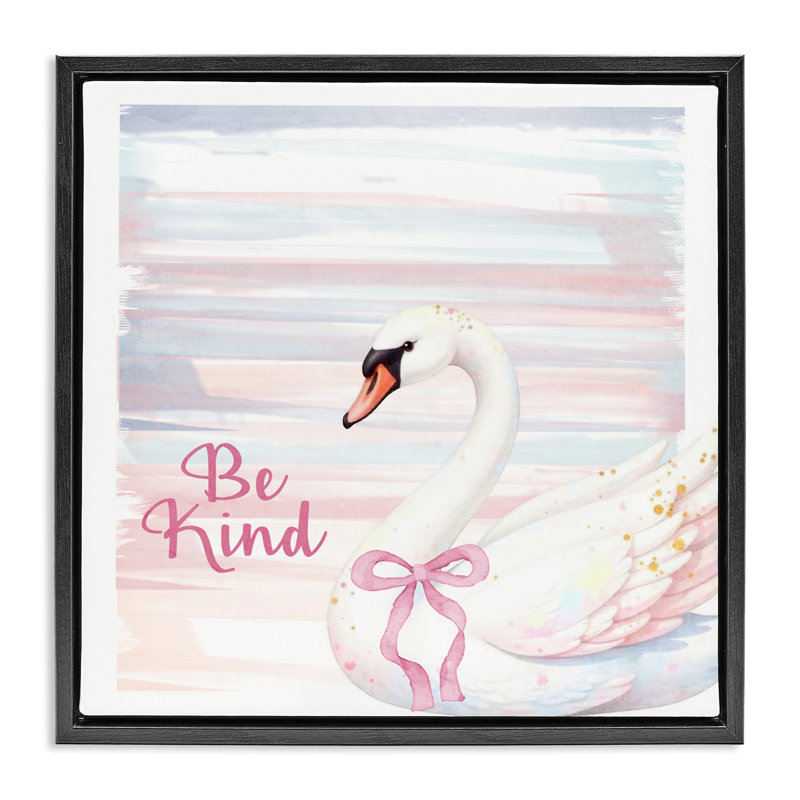 Cadre flottant Be Kind, Cadre flottant noir de jais, H 18 po x l 18 po