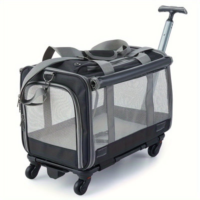 Sangle pliable pour animaux avec tige de traction - Sac de voyage en maille respirante pour chiots et chats