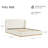 Luna Modern  Boucle Upholstered Wingback Headboard Platform Bed with Solid Wood Frame-1390663131