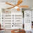 42 Inch Modern Ceiling Fans With Lights And Remote Control, 5 Solide Wood Blades, Reversible DC Motor-758228090-758228092