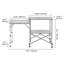 Rectangle Iron Outdoor Camping Table - 117 cm W 45 cm D-465904982-465904983