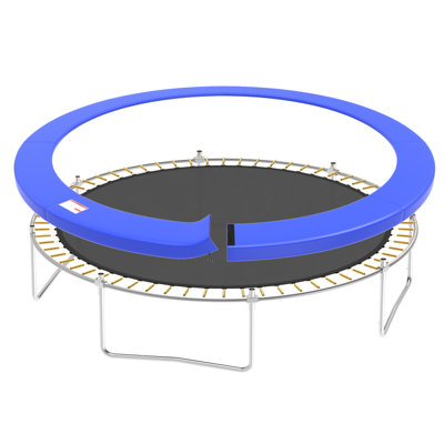14FT Blue Trampoline Safety Pad Round Trampoline Spring Protection Cover,Water-Resistant Trampoline Accessories