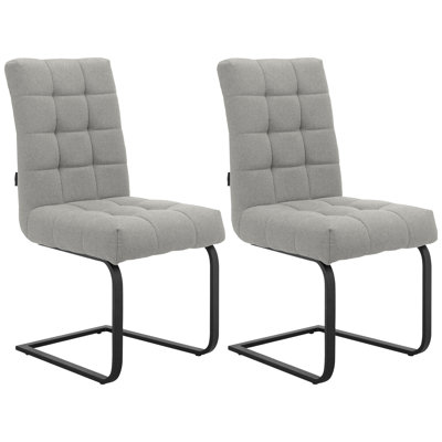 Agamemnon Dinning Chair 2pack Light Grey Fabric