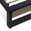 Structure pour grand lit Wilson avec 3 pieds de soutien - Structure de lit haut de gamme en revêtement thermolaqué noir et stratifié de bois patiné-951844409