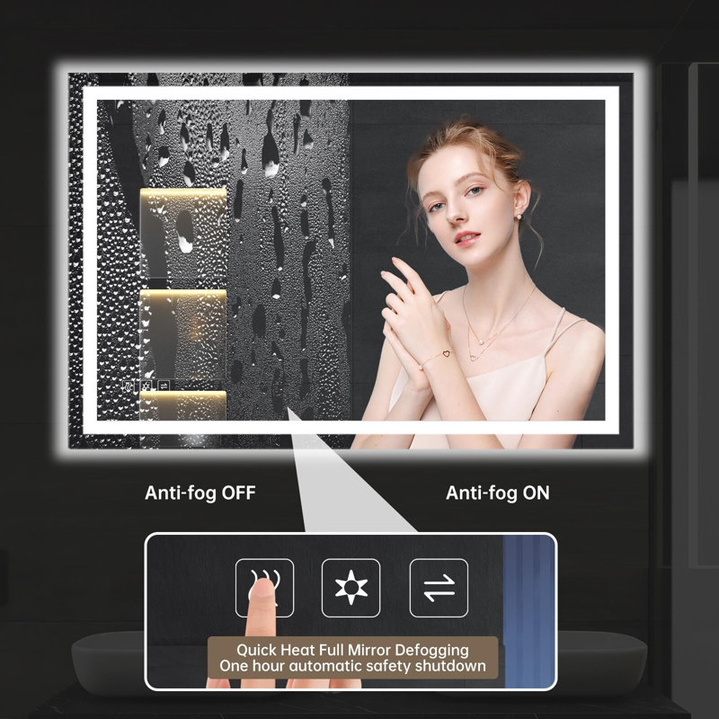 Gulesta Rectangle Wall Mirror, 53" x 37"
