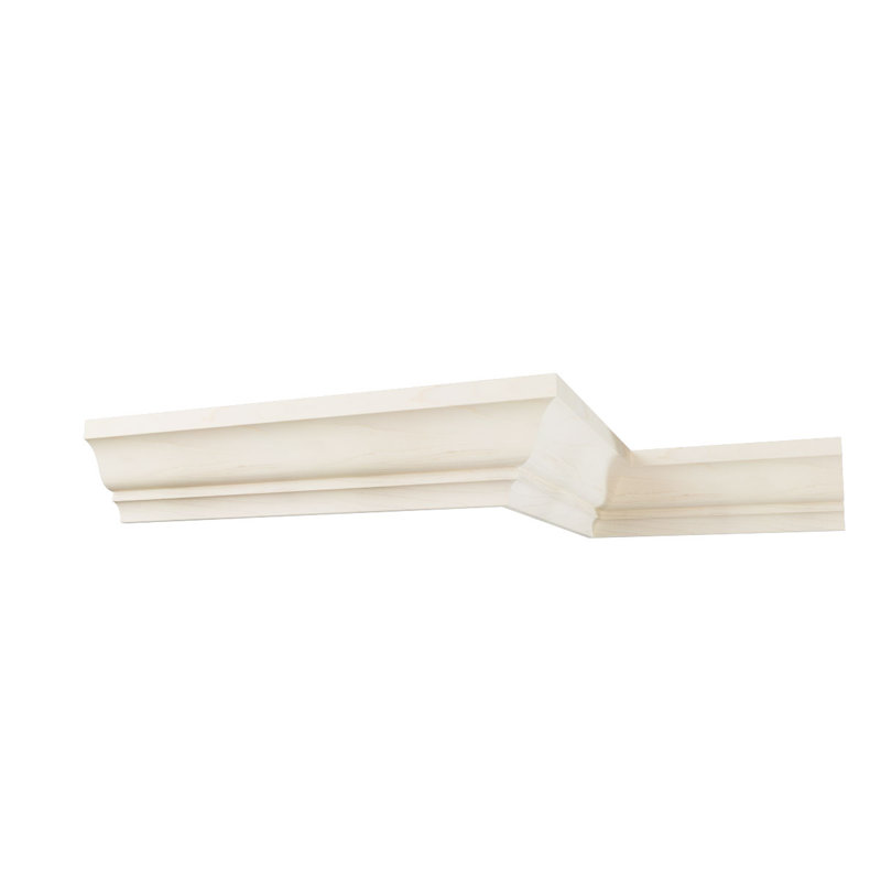 WM49 - Moulure de bois franc massif Crown Crown, H 3 po x P 2 1/8 po x F 3 5/8 po x L 96 po, érable teinté, Érable